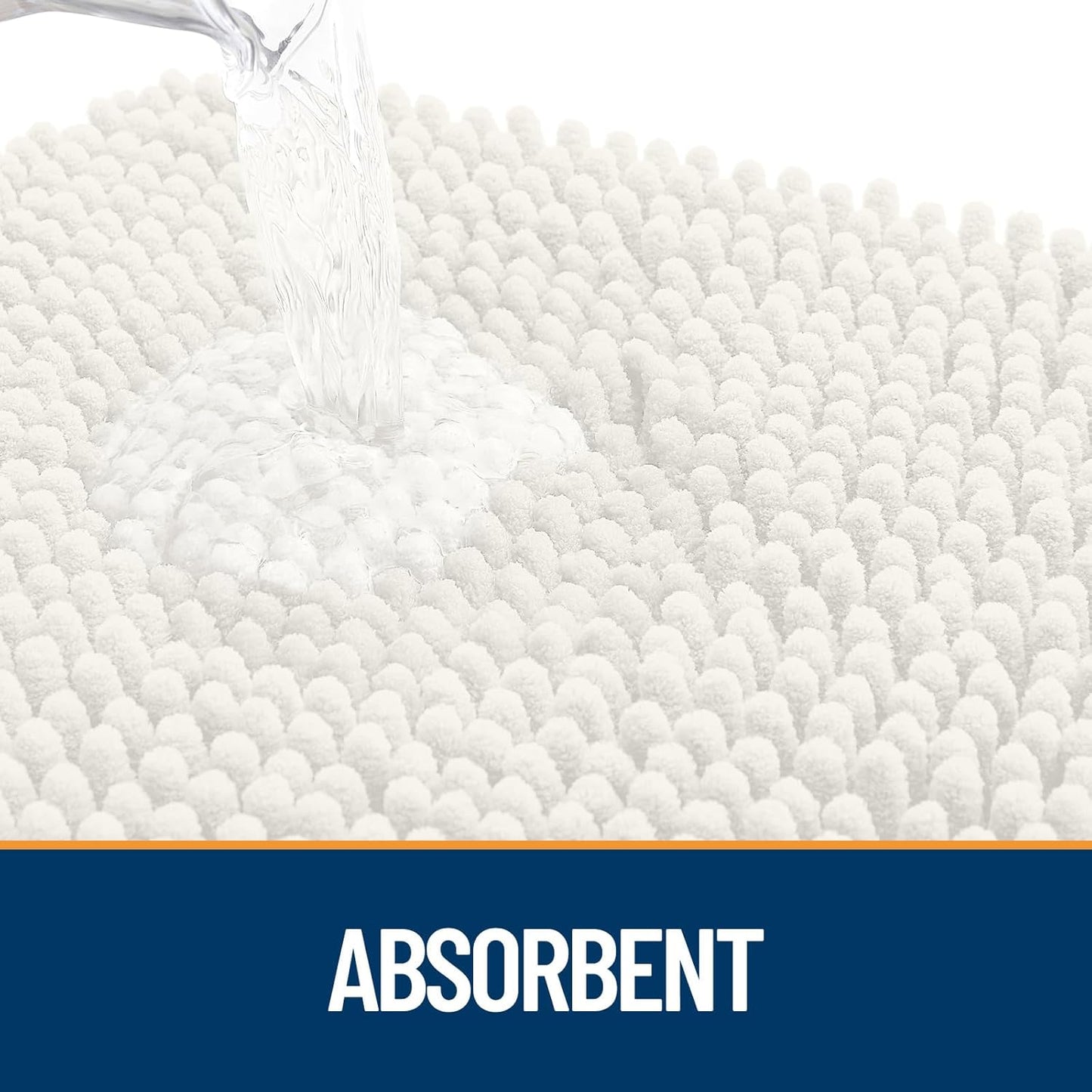 OLANLY Dog Door Mat for Muddy Paws 70x46, Absorbs Moisture and Dirt, Absorbent Non-Slip Washable Doormat, Quick Dry Chenille Mud Mat for Dogs, Entry Indoor Entryway Carpet for Inside Floor, Ivory