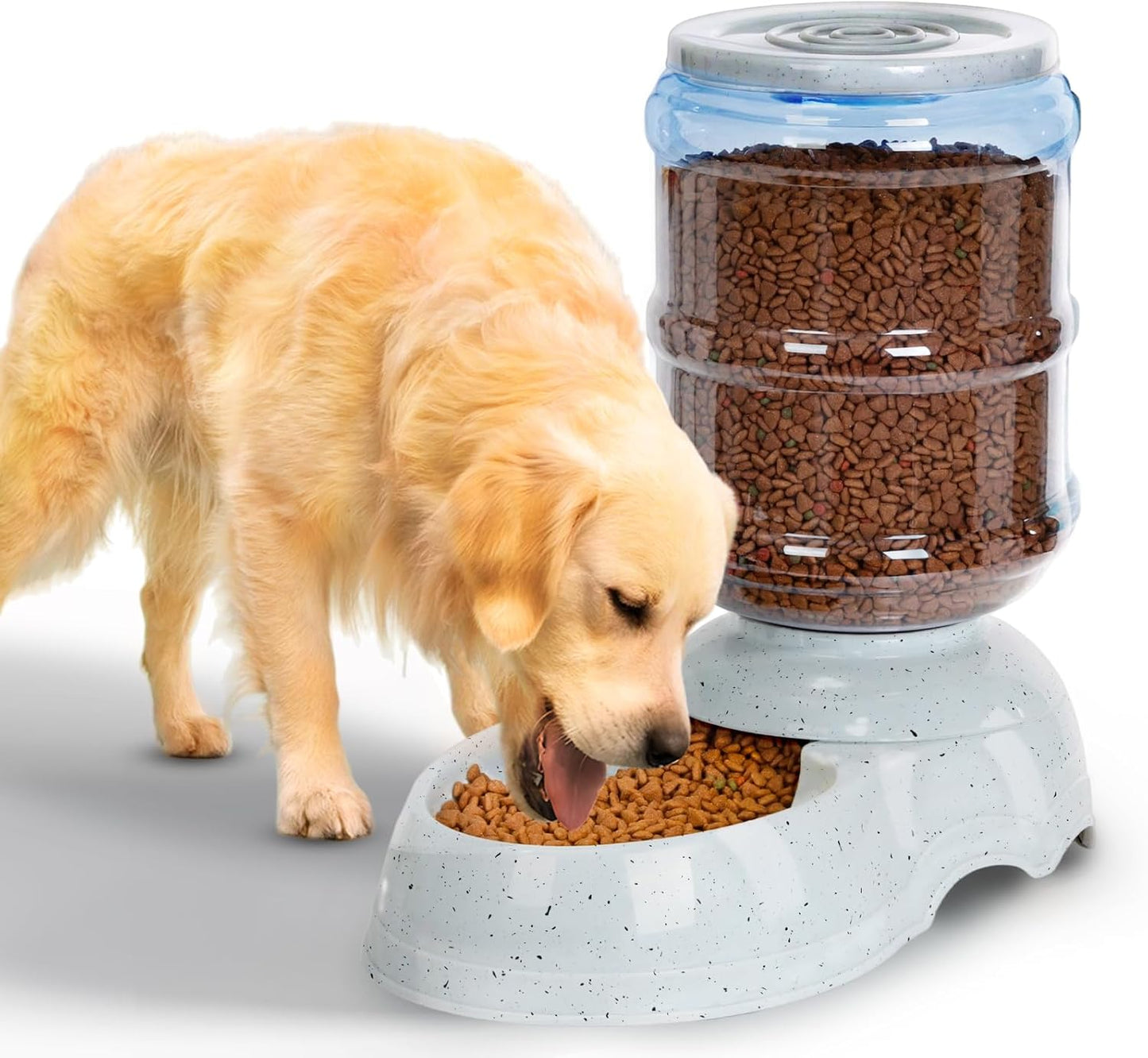 Kenond 3 Gallon Gravity Feeder, Automatic Dog Feeder, Dog Food Dispenser for Large Breed