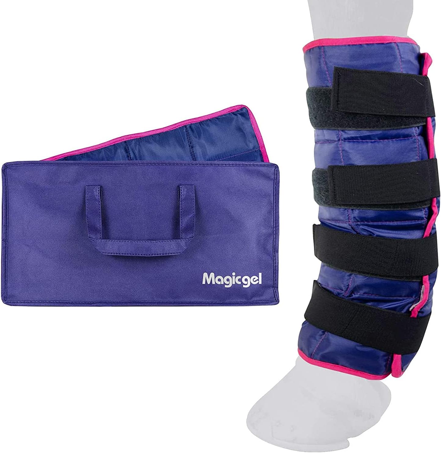 Magic Gel Horse Ice Pack with Carry Case - Single Ice Boots | Cooling Horse Leg Wraps for Hock, Ankle, Knee, Legs, Boots, and Hooves | Horse Tack & Horse Supplies & Ideal Gift for Horse Lovers Women