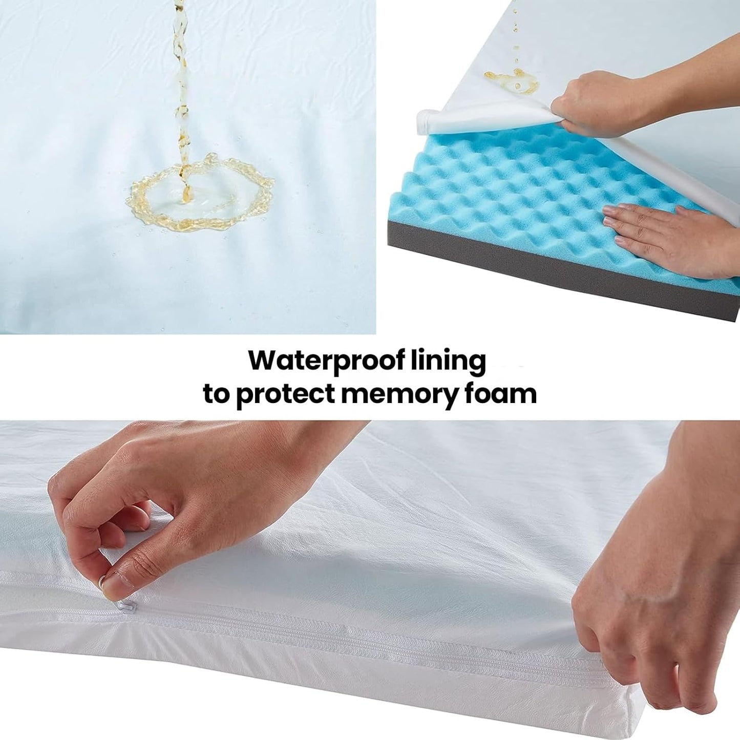 Orthopedic Memory Foam Dog Bed,Cooling Dog Beds for Large Dogs,Washable Pet Beds for Crate with Plush Cover, Waterproof Lining, L(35inch)