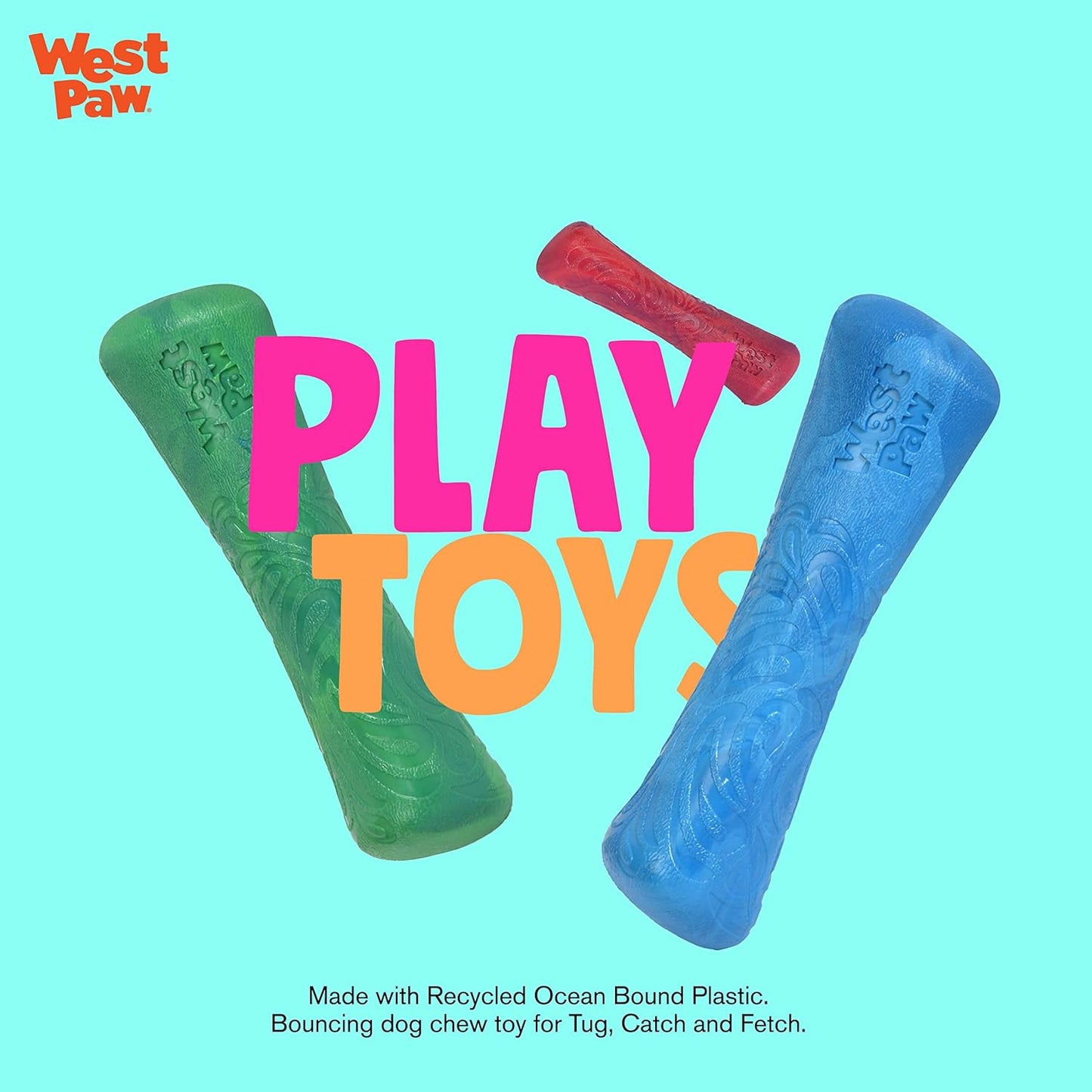 WEST PAW Seaflex Drifty Dog Toy – Machine Washable Dog Toys for Moderate Chewers – Eco-Friendly Zogoflex Toys for Dogs – Perfect for Gnawing, Fetch, Catch, Pet Training – 8.5" Large, Emerald