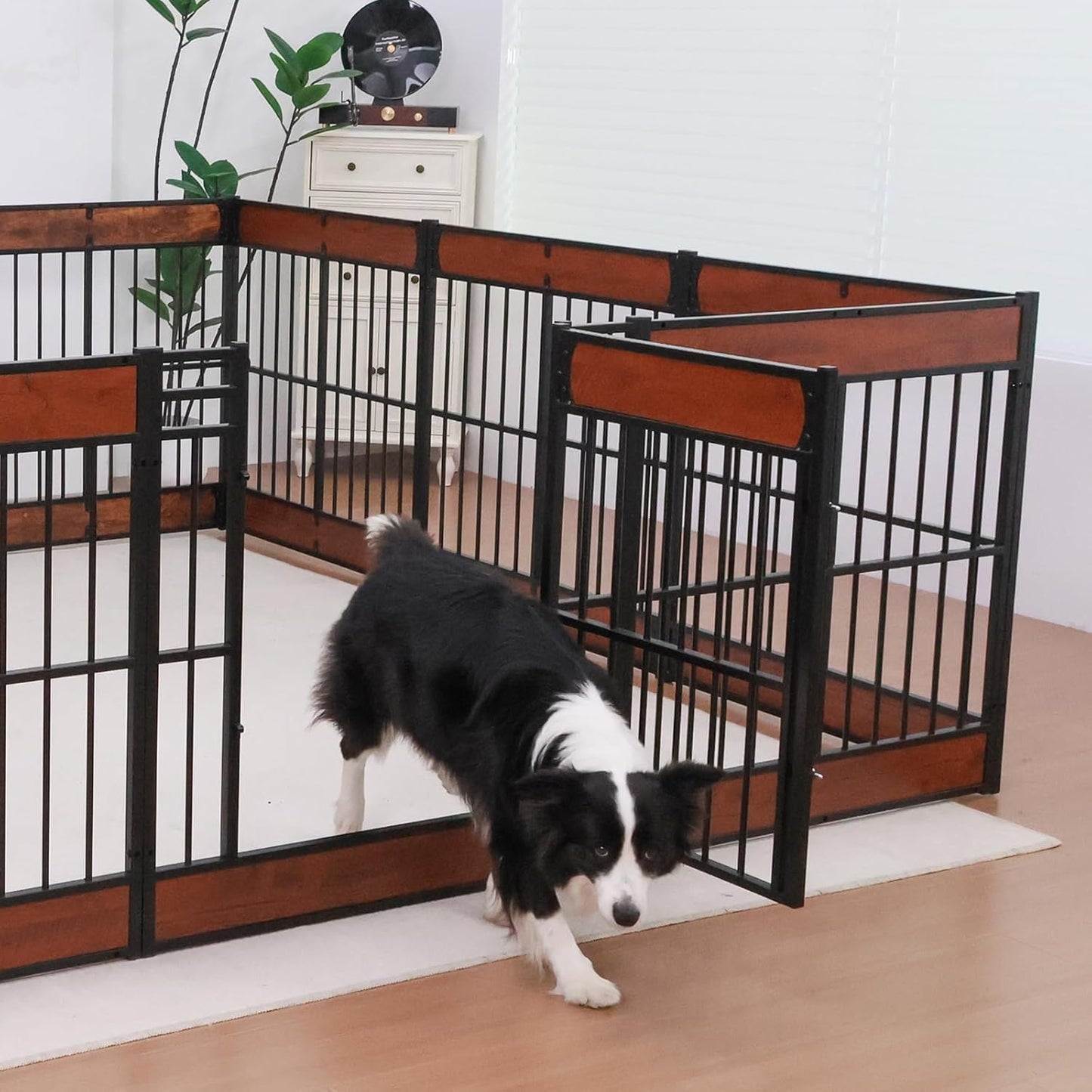 Dog Playpen, 35.4" Height Dog Pen Indoor, Heavy Duty, Safe and Sturdy, Furniture Style Puppy Pen