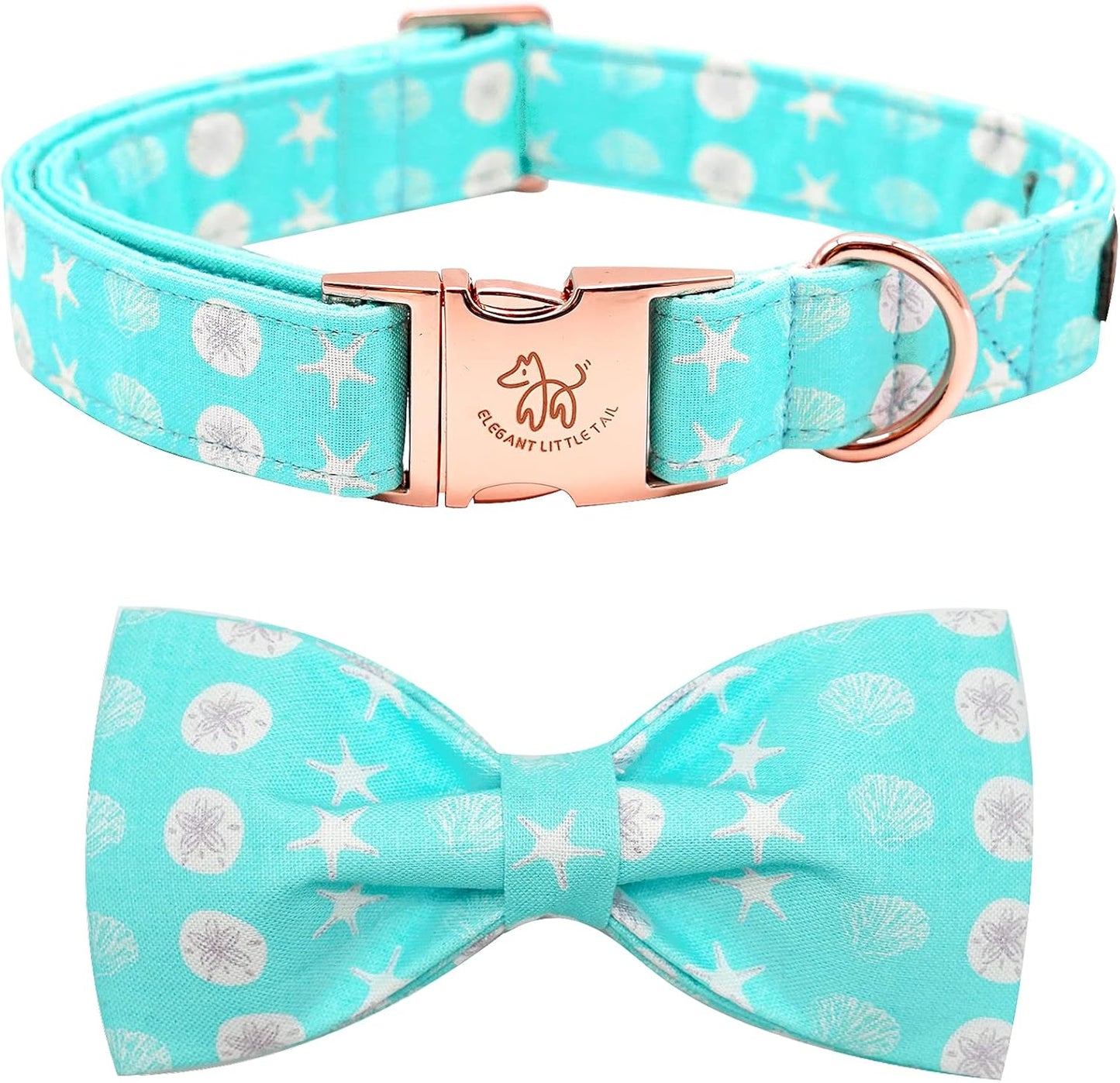 Elegant Little Tail Bowtie Dog Collar for Small to Large Dogs