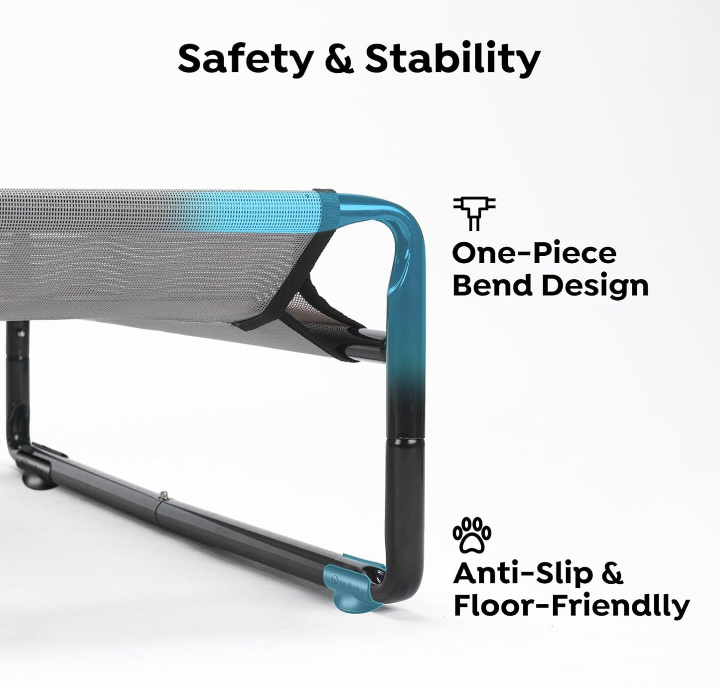 Veehoo Original Outdoor Elevated Dog Bed, Cooling Raised Dog Cot for Large Dogs, Portable Standing Pet Hammock Platform with Washable Breathable Mesh, No-Slip Feet, XX-Large, Grey, CWC2201