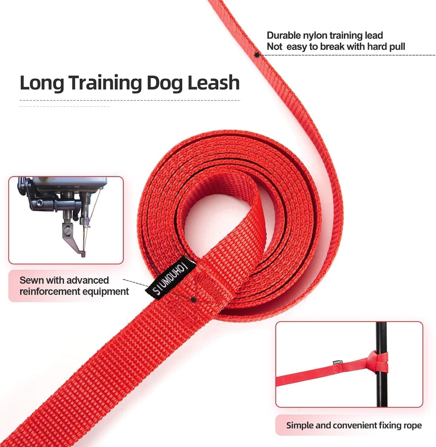 Dog/Puppy Obedience Recall Training Agility Lead - 15ft 20ft 30ft 40ft 50ft Training Leash - Great for Play, Camping, or Backyard - Military Green 50ft(Military Green, 50 Feet)