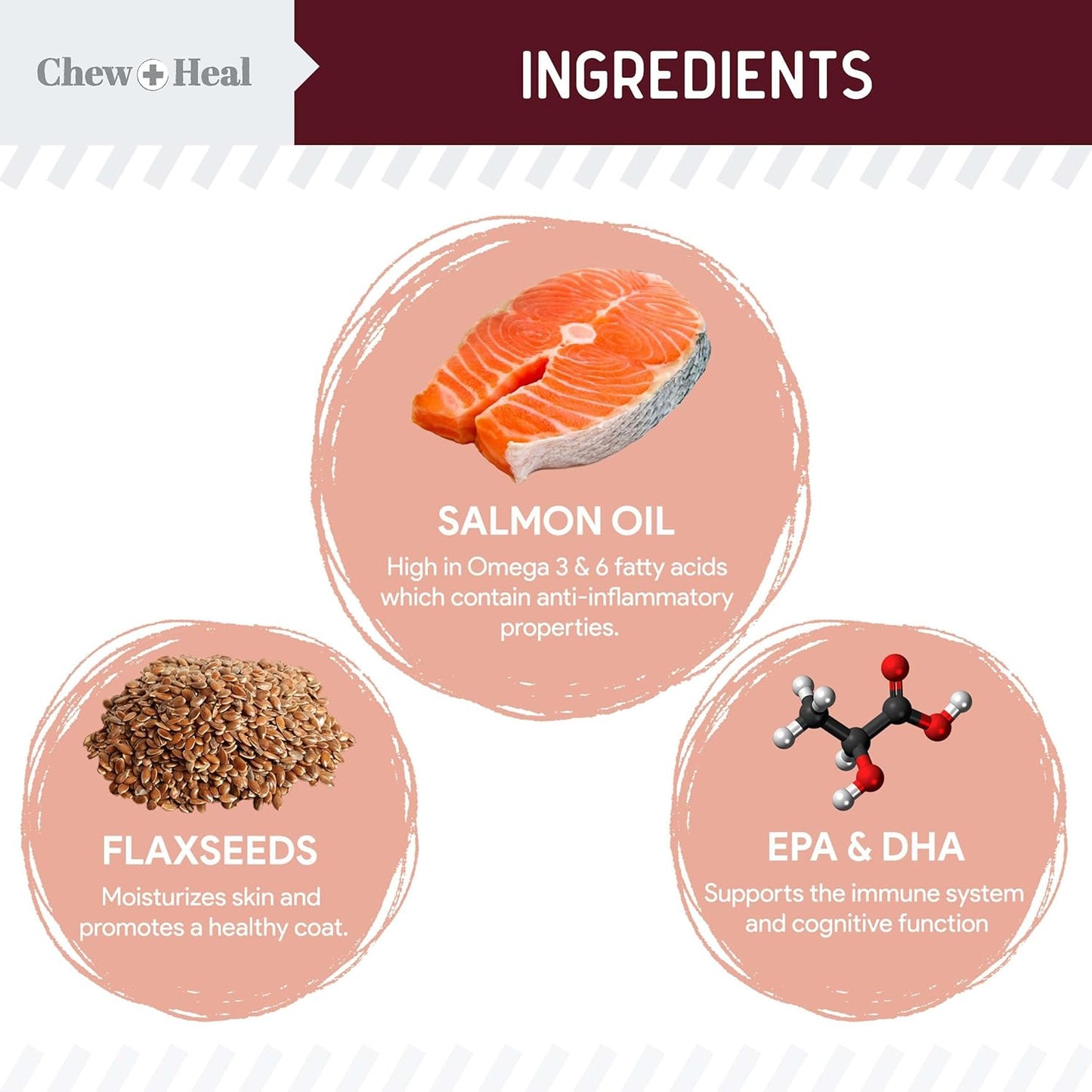 Dog Skin and Coat Supplement -360 Soft Chew Omega Treats for Skin Allergies -Salmon Oil Blend of Essential Fatty Acids, Omega 3, 6, Vitamins, Minerals -Made in USA (2 Packs of 180, Lamb Flavor)