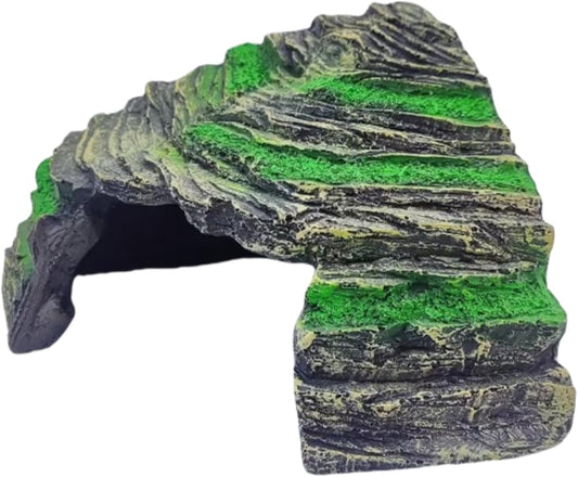 LEOTERRA Reptile Hide, Reptile Basking Platform and Aquarium Cave for Lizards, Geckos, Turtles,Snakes & Fish, Resin Material,Colorfast Underwater Design Aquarium & Terrarium Accessories