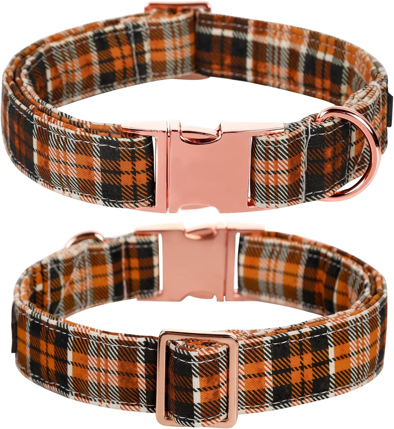 Lionet Paws Halloween Dog Collar with Bowtie - Cute Cotton Adjustable Fall Bowtie Dog Collar with Metal Buckle for Small Medium Large Dog Girl Boy Gift, S, Neck 10-16in