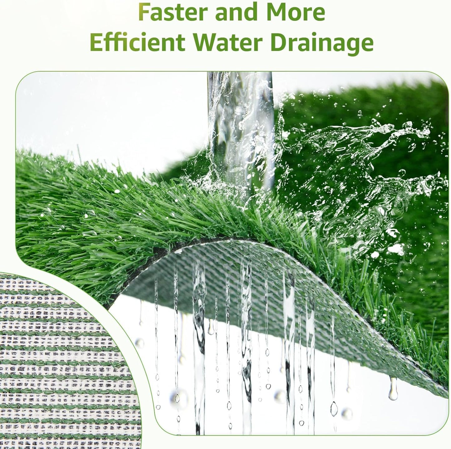 LOOBANI Dog Grass Pee Pads, Artificial Dog Grass Pads for Potty Tray, Fake Grass for Dogs to Pee On, Outdoor Indoor Pee Grass for Dog Potty (18*28 inch)