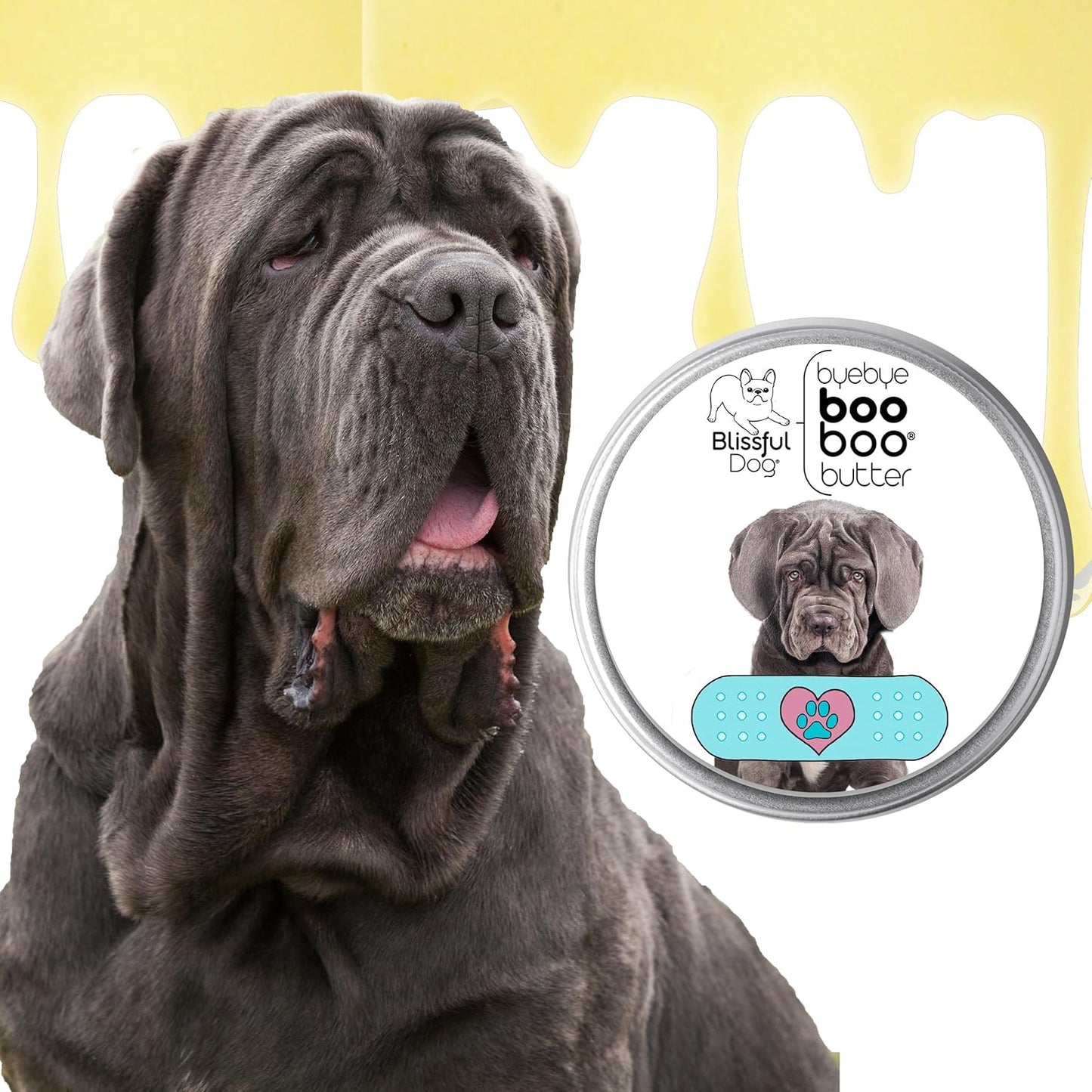 The Blissful Dog 2 oz TIN Neapolitan Mastiff Booboo Butter
