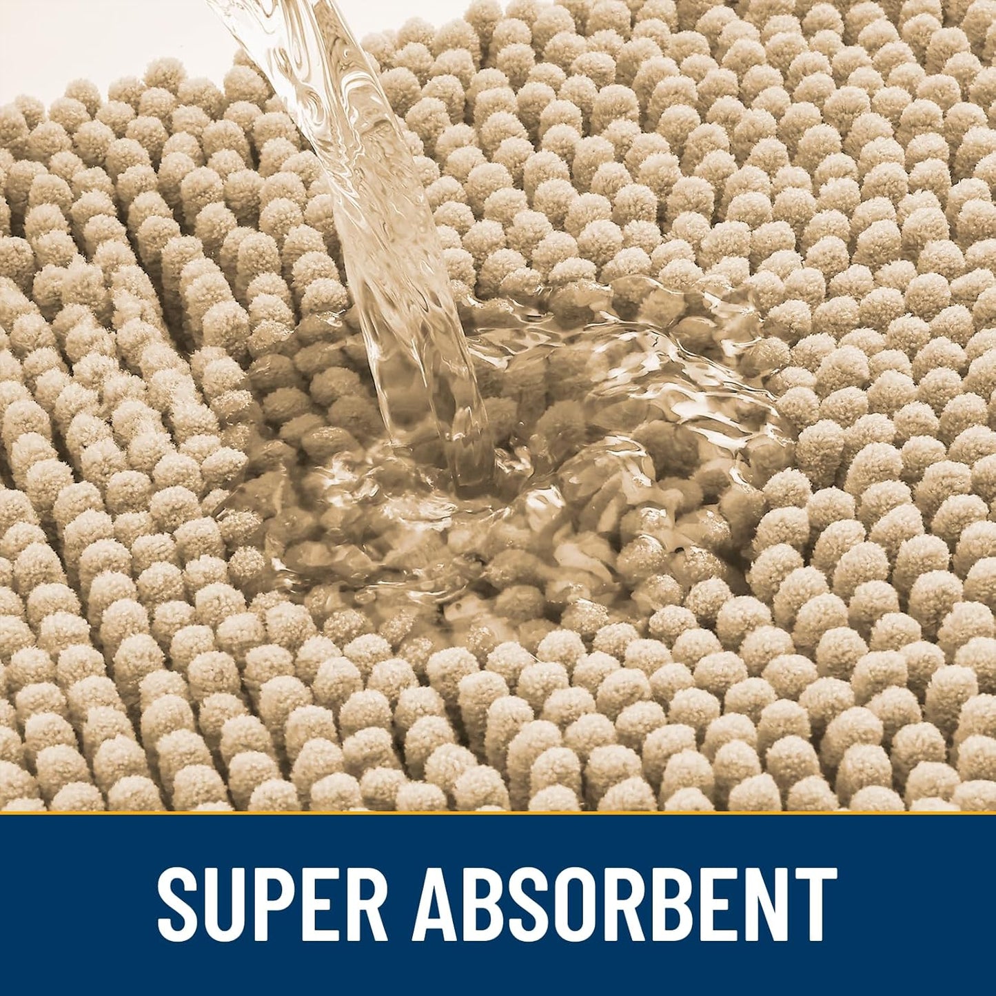 Smiry Dog Door Mat for Muddy Paws 40x32, Absorbs Moisture and Dirt Doormat, Non-Slip Washable Quick Dry Chenille Front Door Mat Indoor Entrance, Entryway Carpet for Inside Floor, Beige