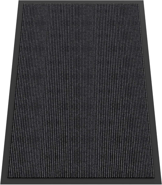 Indoor Outdoor Door Mat, 6’ x 4' Doormat for Entryway, Rubber Backing Non Slip Front Door Mat Outside Entrance, Super Absorbent Commercial Floor Mat for Home Office