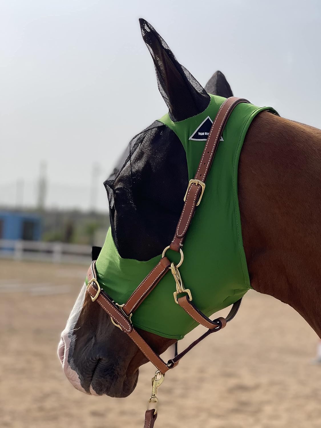 Horse Fly Mask Super Comfort Horse Fly Mask Elasticity Fly Mask with Ears We Only Make Products That Horses Like… (Hunter Green, L)