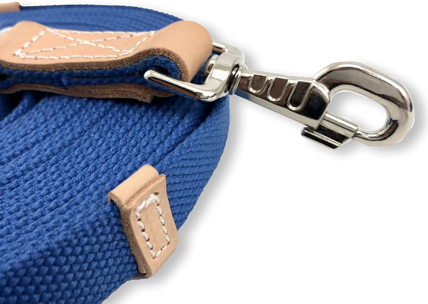 Southwestern Equine 35' Flat Cotton Web Lunge Line with Bolt Snap & Rubber Stop (35', Sapphire)