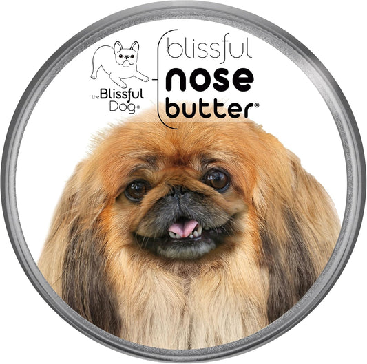The Blissful Dog Pekingese Nose Butter for Dry, Cracked Skin, Lick-Safe Dog Nose Balm with Moisturizing Shea Butter, Almond, Olive, and Essential Oils, Pet Supplies, Uncented, 8 oz.