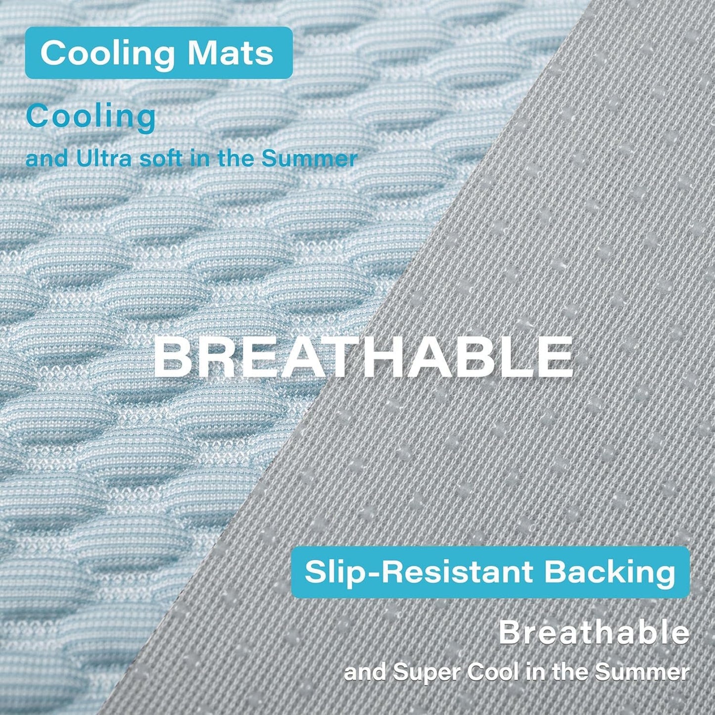 MICROCOSMOS Pet Cooling Mat & Sleeping Pad- Breathable Bubble Surface, EZ Clean. Keep Cooling for Pets, Kids and Adults in Summer.(BlueWhite, 36" x 36")