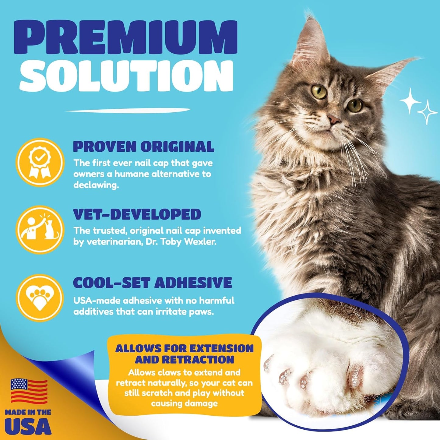 Soft Claws Cat Nail Caps for Large Cats – (40 Caps, The Games) - Made in USA - Veterinarian-Developed | Protects Furniture & Skin - Easy to Apply, Long-Lasting Anti-Scratch Soft Cat Claw Covers