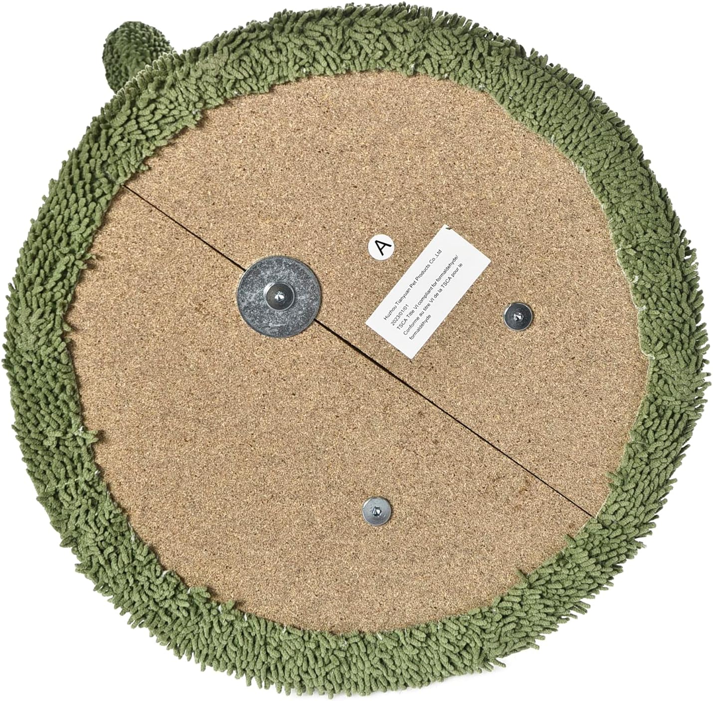 Amazon Basics Cat Scratcher - Indoor Cactus Triple Posts Cat & Kittens Scratching Post with Dangling Ball, Small (22.4"H) - Green