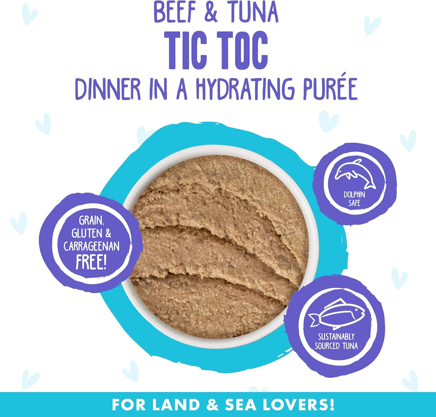 Weruva B.F.F. Play - Best Feline Friend Paté Lovers, Aw Yeah!, Beef & Tuna Tic TOC with Beef & Tuna, 5.5oz Can (Pack of 8)