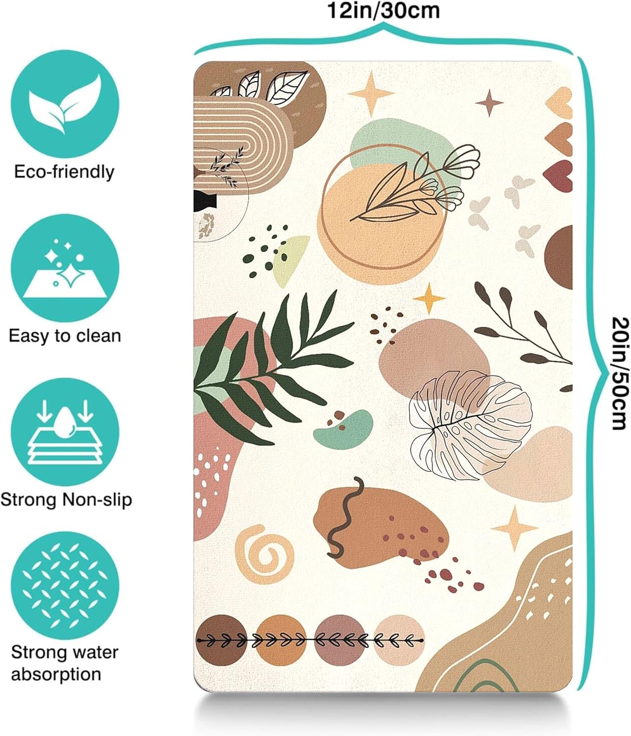 Pet Feeding Mat for Floors Waterproof Dog Mat for Food and Water Absorbent Quick Dry Non Slip mat for Cat Bowls