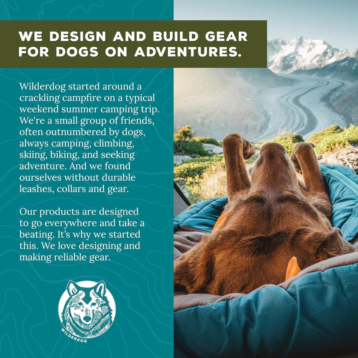 Wilderdog Dog Bandana with Lightweight Quick Drying Poly-Blend Mesh Material in Russet