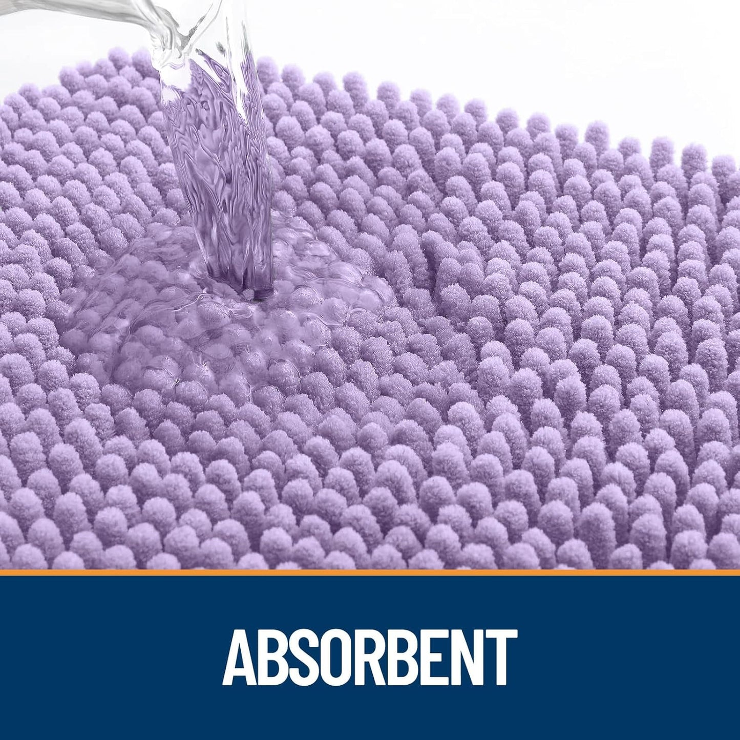 OLANLY Dog Door Mat for Muddy Paws 70x24, Absorbs Moisture and Dirt, Absorbent Non-Slip Washable Doormat, Quick Dry Chenille Mud Mat for Dogs, Entry Indoor Entryway Carpet for Inside Floor, Lavender