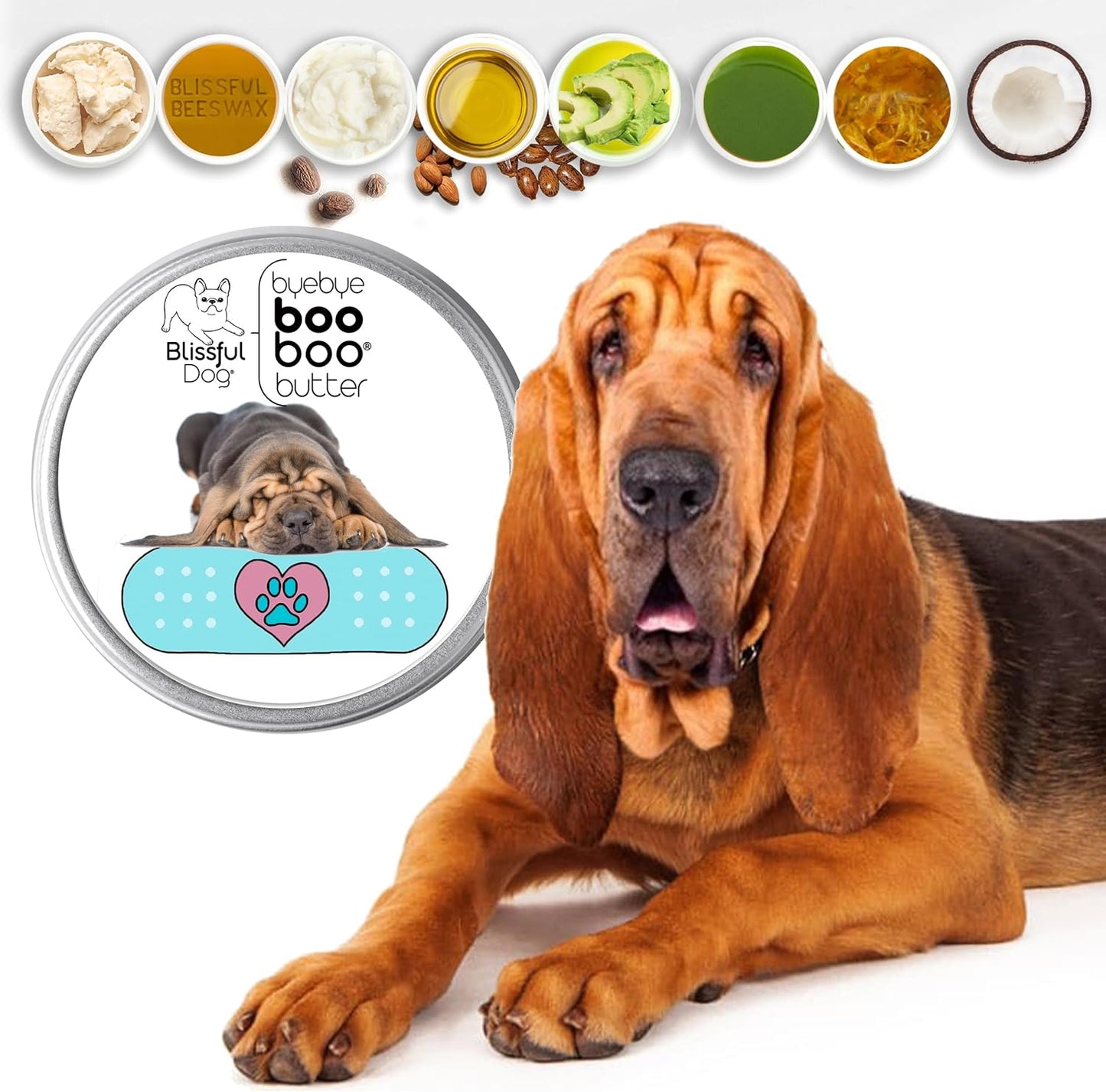 The Blissful Dog 2 oz TIN Bloodhound Booboo Butter