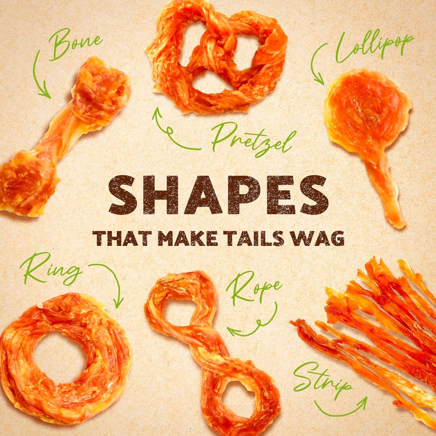 Afreschi Turkey Tendon Variety Pack (M) 10 oz, USA-Sourced Turkey Tendon, All Natural Puppy Chew, Hypoallergenic, Rawhide Alternative