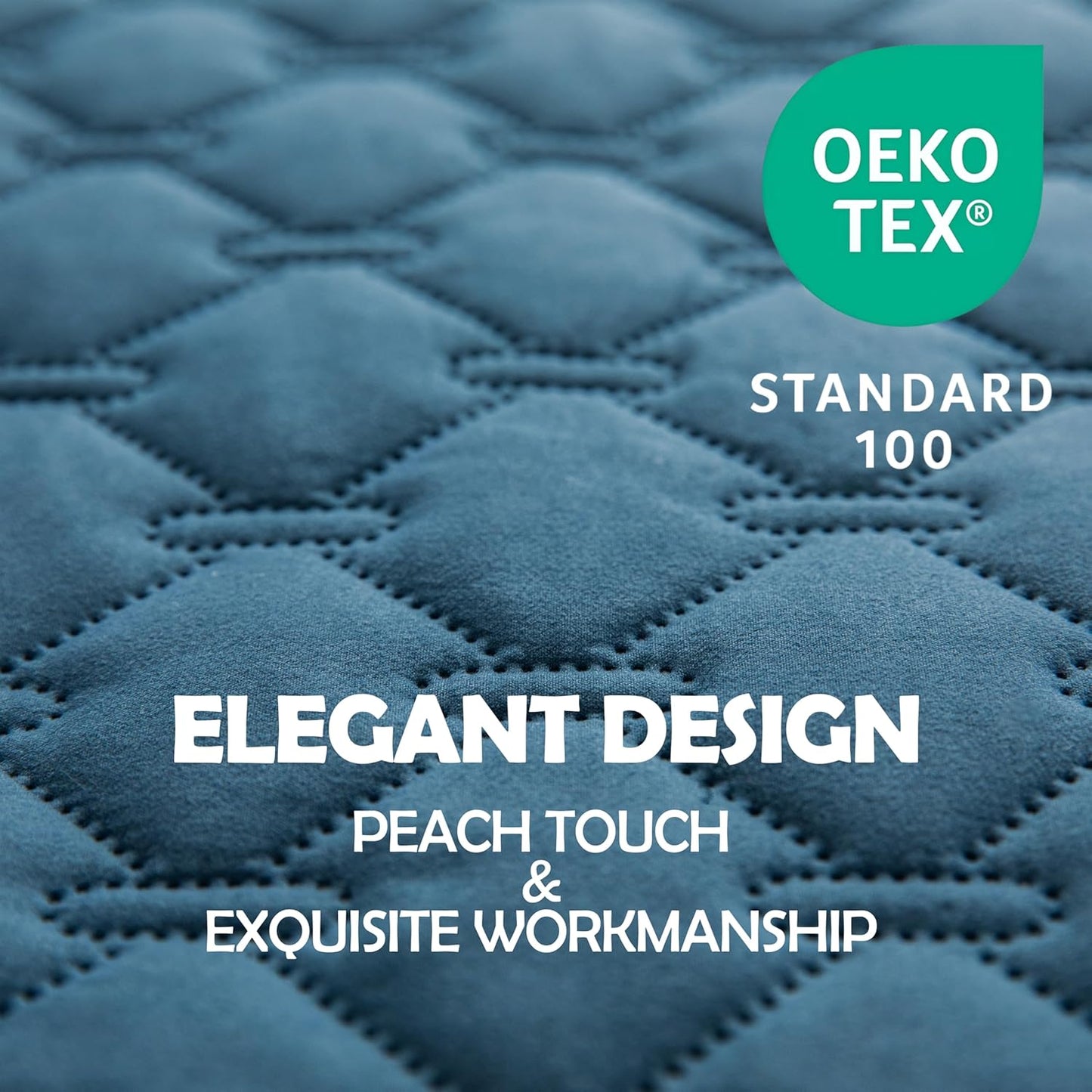 gogobunny 100% Double-Sided Waterproof Dog Bed Cover Pet Blanket Sofa Couch Furniture Protector for Puppy Large Dog Cat, Reversible (32x53 Inch (Pack of 1), Dark Blue/Light Blue)