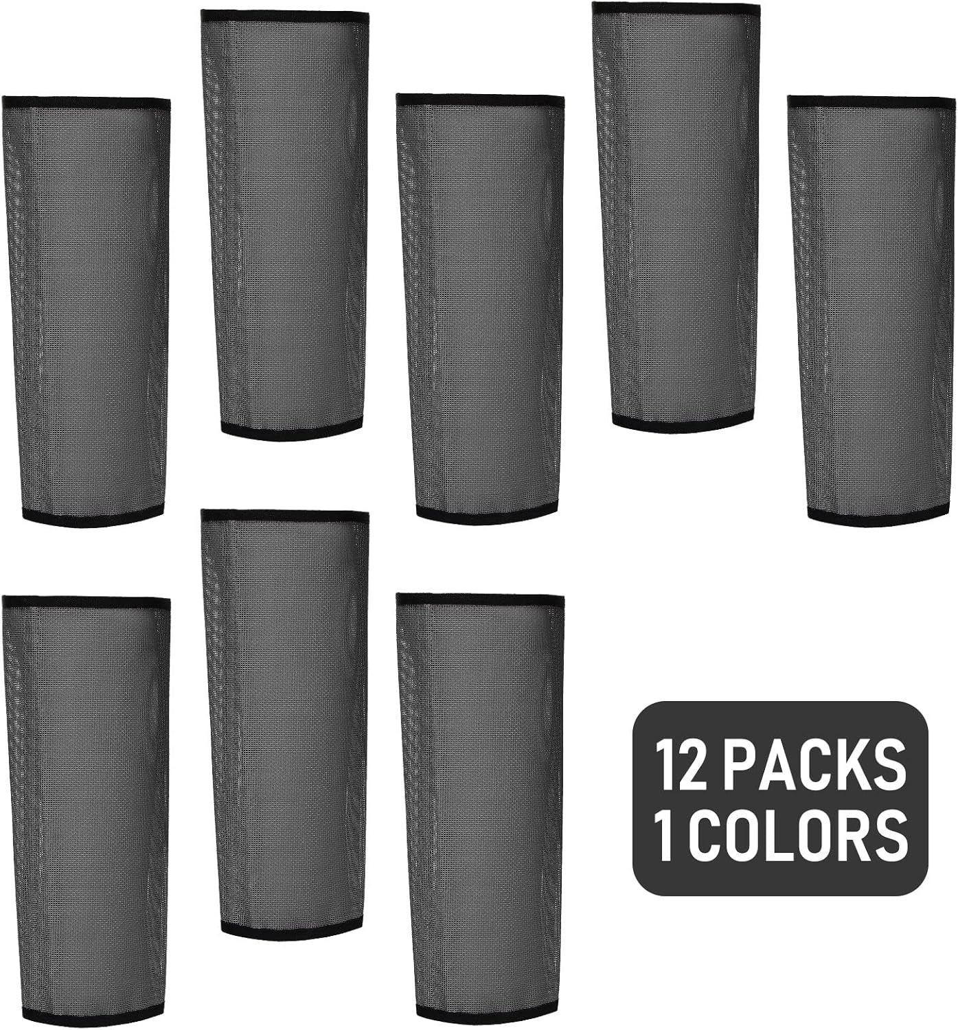 Jexine 12 Fly Boots for Horse Set of 12 Loose Breathable Mesh Horse Fly Sheets Protective Horse Leg Wraps Leggings for Preventing Flies and Mosquitoes Bites (Gray)