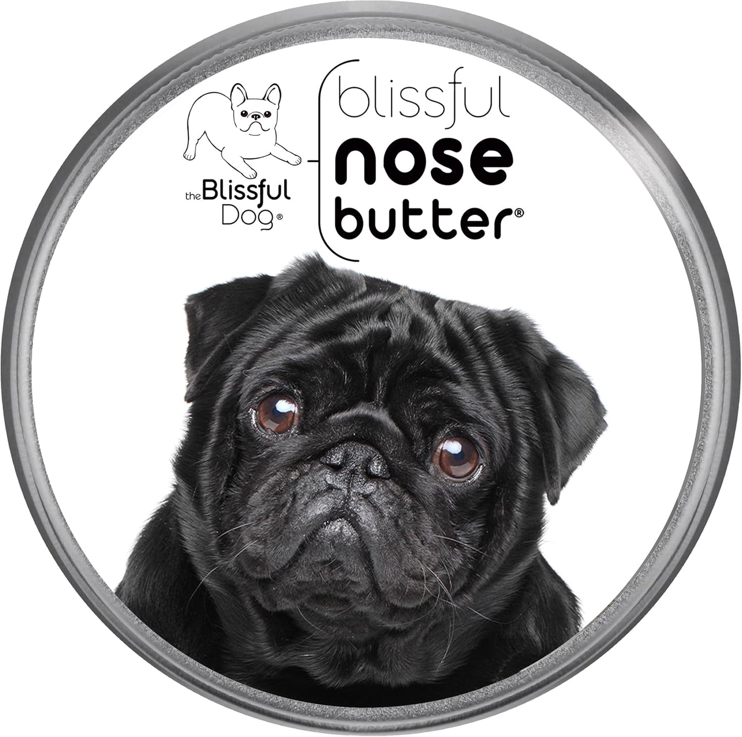 The Blissful Dog Black Pug Unscented Nose Butter, 2-Ounce