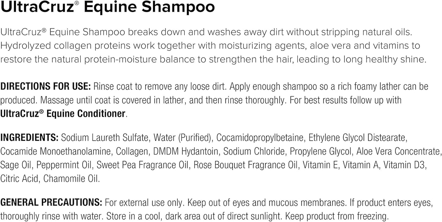 UltraCruz Equine Horse Shampoo, Conditioner and Show Polish Bundle, 32 oz Each
