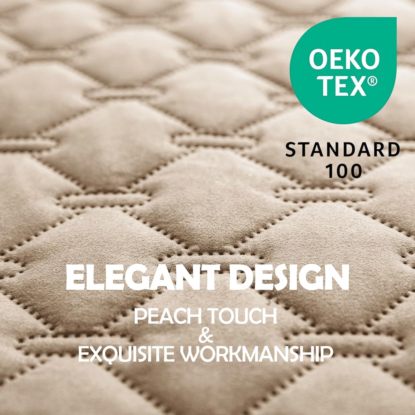 gogobunny 100% Double-Sided Waterproof Dog Bed Cover Pet Blanket Sofa Couch Furniture Protector for Puppy Large Dog Cat, Reversible (68x82 Inch (Pack of 1), Dark Beige/Light Beige)