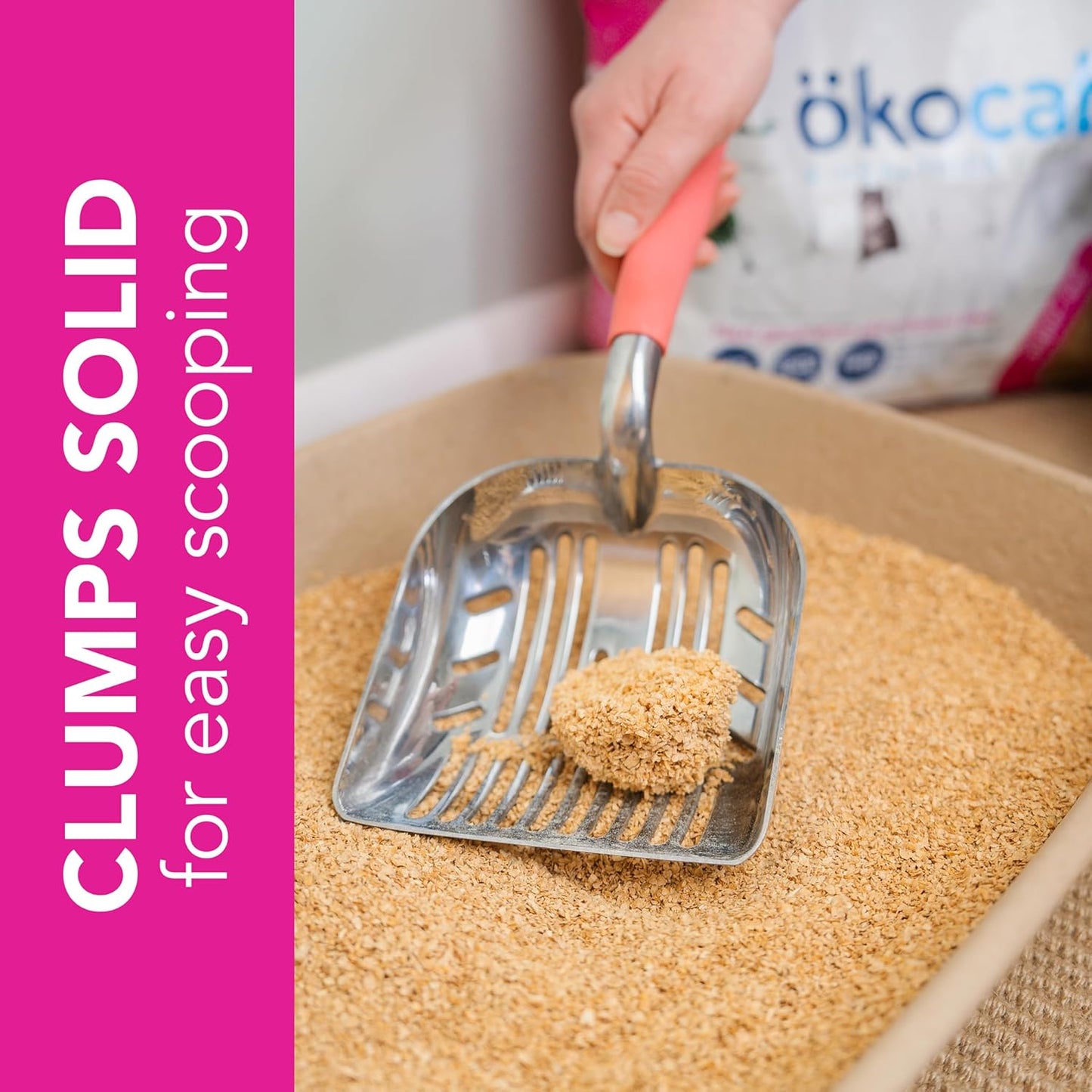 ökocat Super Soft Wood Clumping Cat Litter, Unscented,14 pounds - Natural Ingredients, Stops Odor, Clumps Solid, 99% Dust Free, Great for All Cats, Sensitive Paws, Kittens