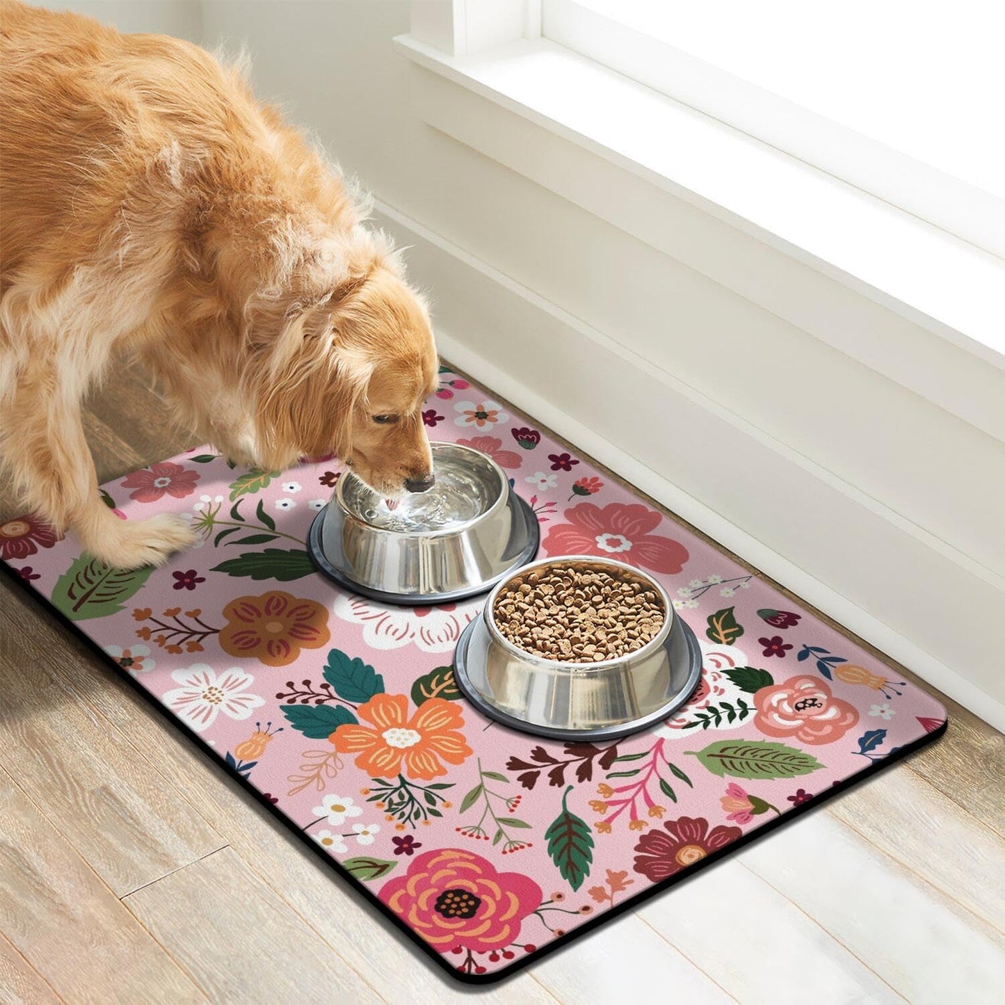 Dog Food Mats for Floors, Absorbent Dog Bowl Mat for Food and Water Dispenser Mat, Quick Dry Cat Food Mat Pet Supplies