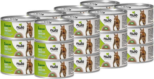 Nulo Duck & Tuna Recipe Pate Wet Canned Cat Food, 5.5 Ounce (Pack of 24)