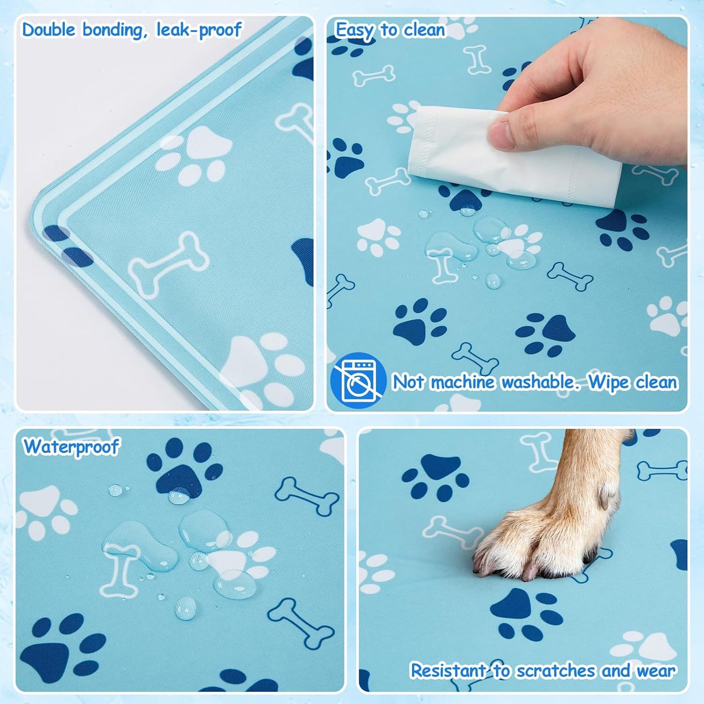 Ownpets Dog Cooling Mat, XX-Large 47 x 31 Inch Thick and Waterproof Cooling Pad for Summer, Water-Filled Pet Mat for Large Dogs, Leakproof Design for Crate, Bed, Sofa, Floor and Car Seat