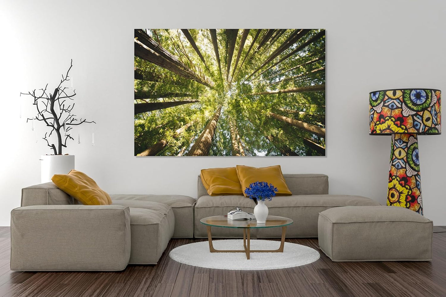 Nature Wall Art Prints - Ocean Forest Mountain Lake Canvas Landscapes - Small to Extra Large Living Room Bedroom Kitchen Bathroom Décor (Serenity in the Forest, 16L" x 24W")