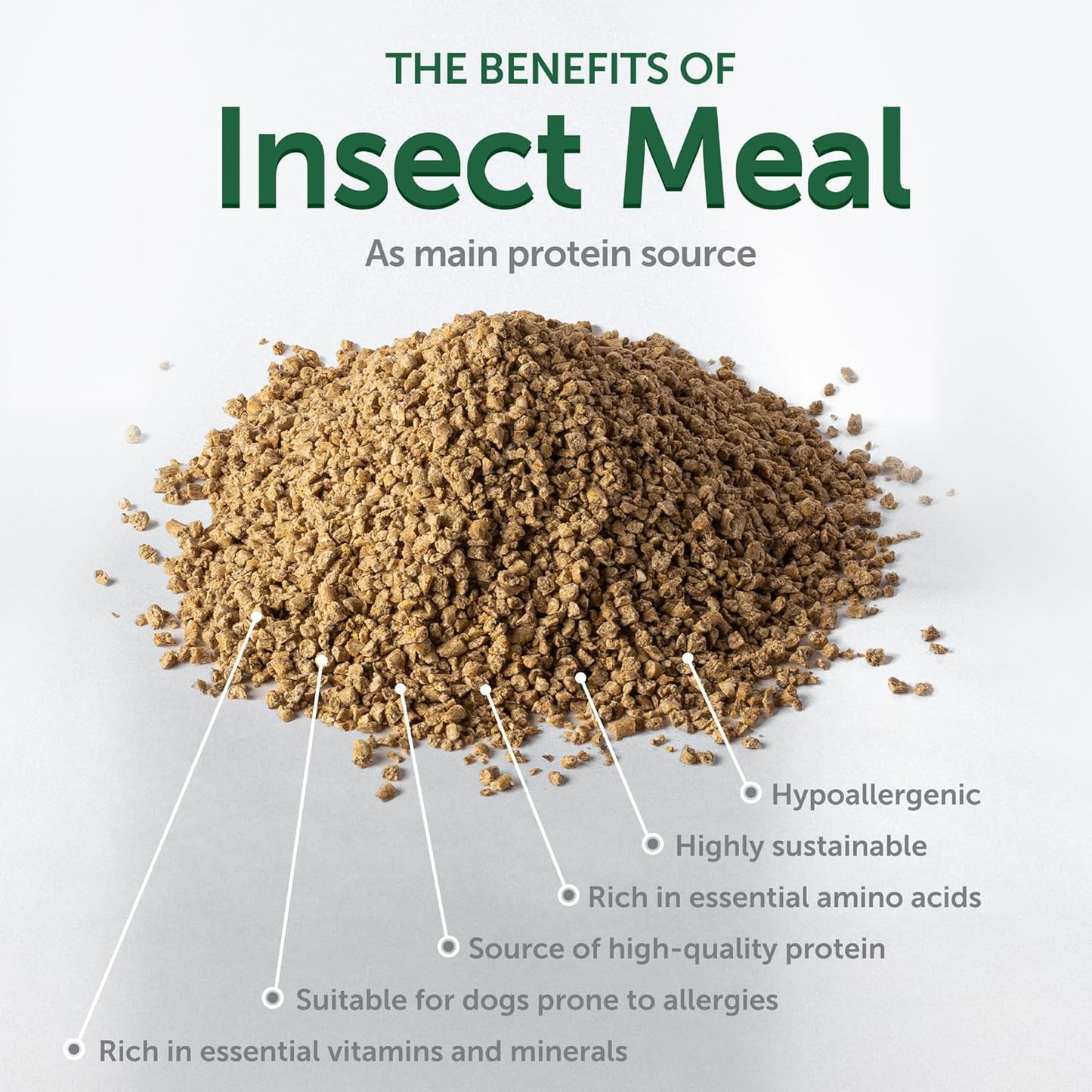 Nature's Protection Superior Care White Dogs Grain-Free Dry Dog Food - High Protein, Tear Stain Remover Dog Food for Small & Mini Breeds Light Coated Adult Dogs, Fresh Pet Meal, Insects, 3.3 lb