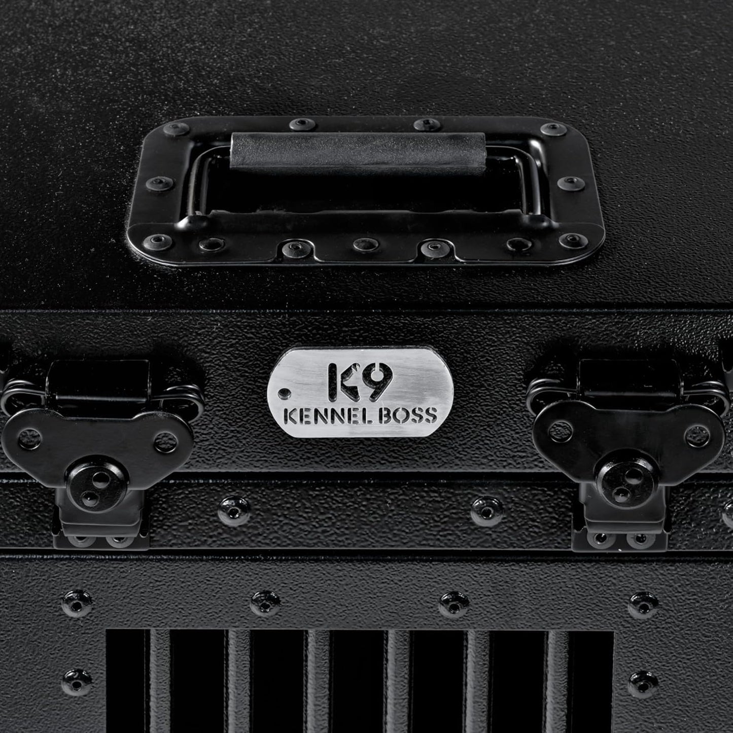 Heavy Duty Fully Collapsible Powder-Coated Aluminum Dog Crate - Small (Black)