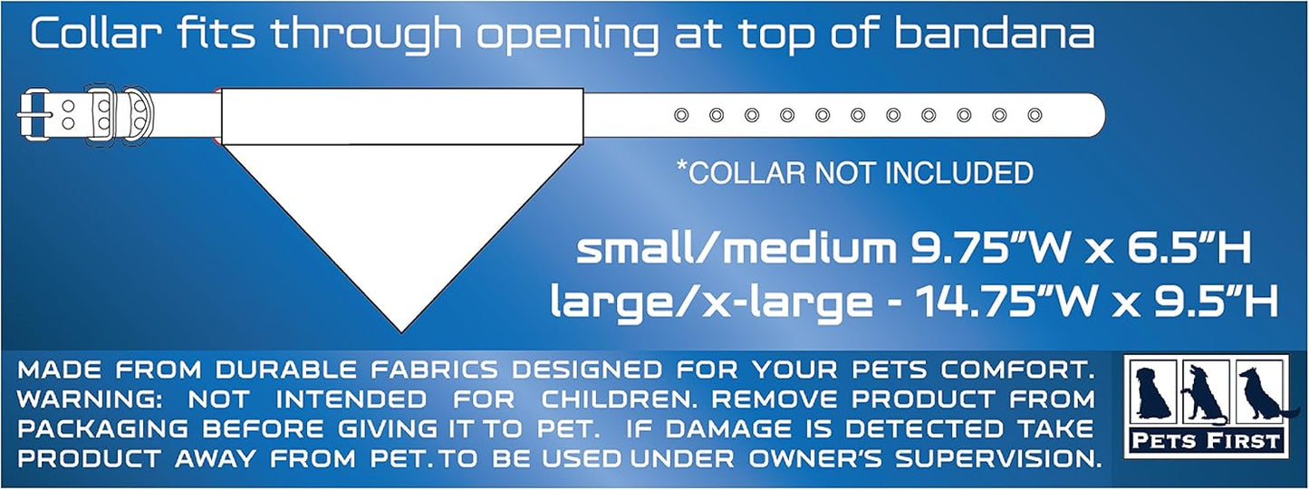 Pets First Collegiate Pet Accessories, Reversible Bandana, Virginia Tech Hokies, Large/X-Large