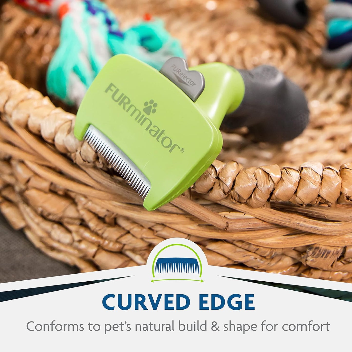 FURminator Small Dog Undercoat deShedding Tool, Short Hair, Reduces Loose Hair from Shedding