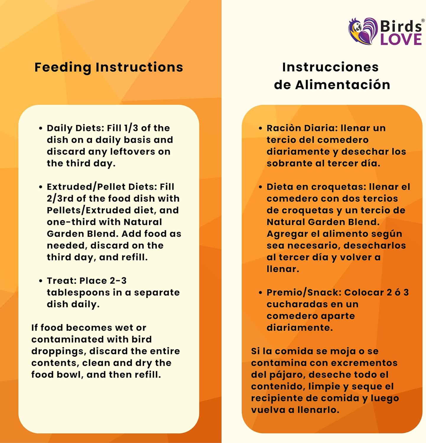 Birds LOVE All Natural Garden Blend Bird Food for Medium Birds - Cockatiels, Green Cheek Conures, Ringneck Parakeets and Small Quakers 4lb