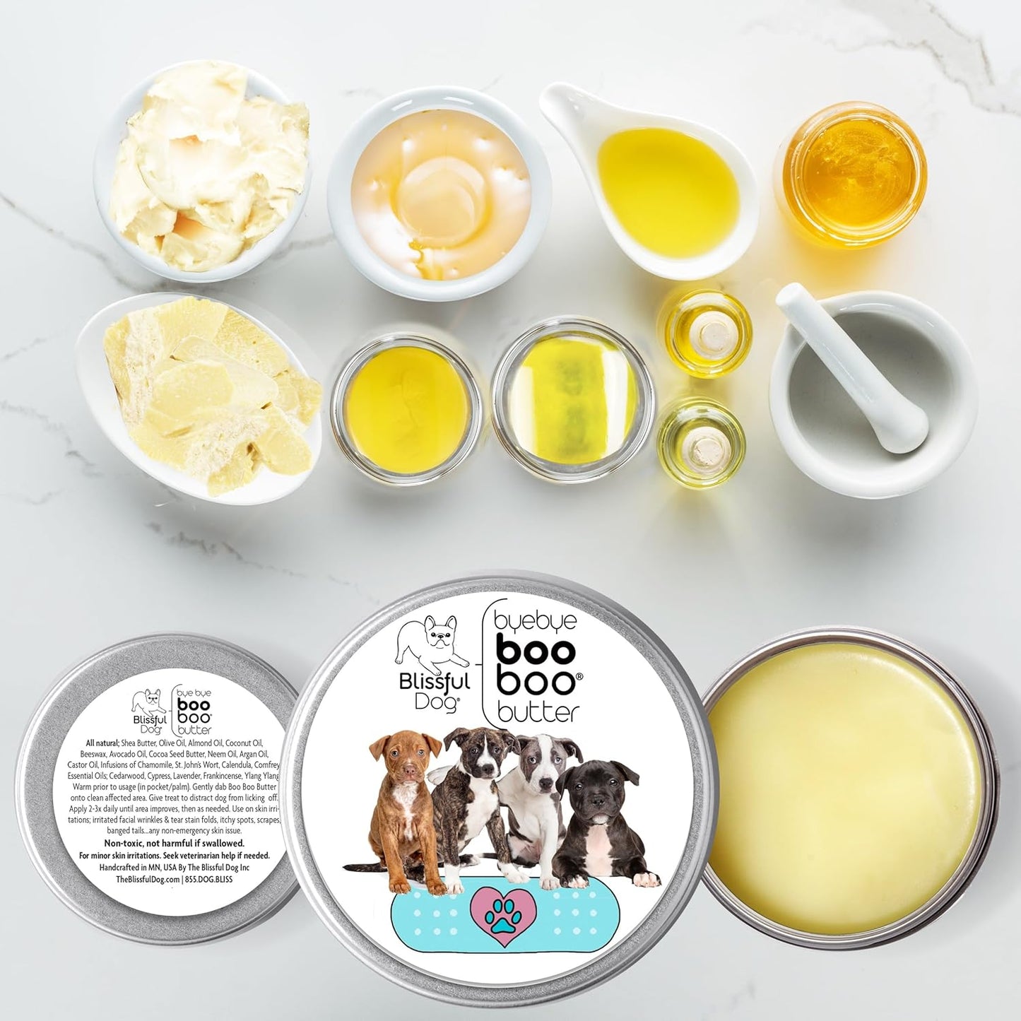 The Blissful Dog Staffordshire Pitbull Terrier Boo Boo Butter, 16 oz.