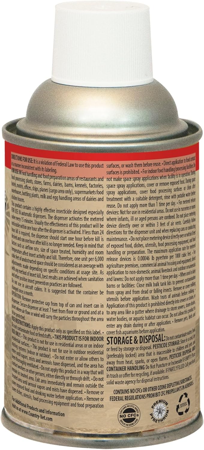 Metered Insecticide Fly Spray - 6.4 oz (Case of 12) - 342050CVA - Kills GNATS and Small Flying Moths