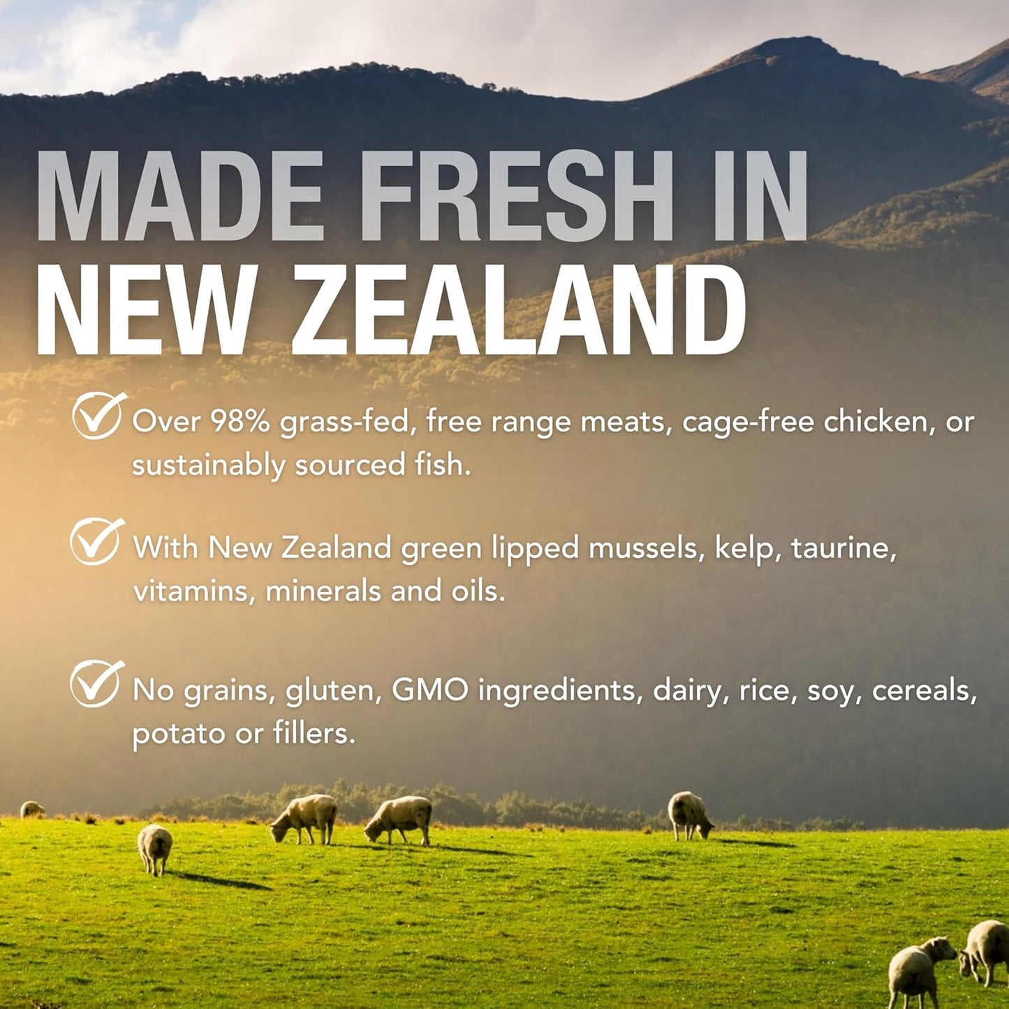 Feline Natural Wet Cat Food Variety Pack - Chicken, Lamb, Salmon & Beef Feast, Grain-Free, 3oz Pouches, New Zealand Made, Assorted Single Serve Pates (12 Pack)