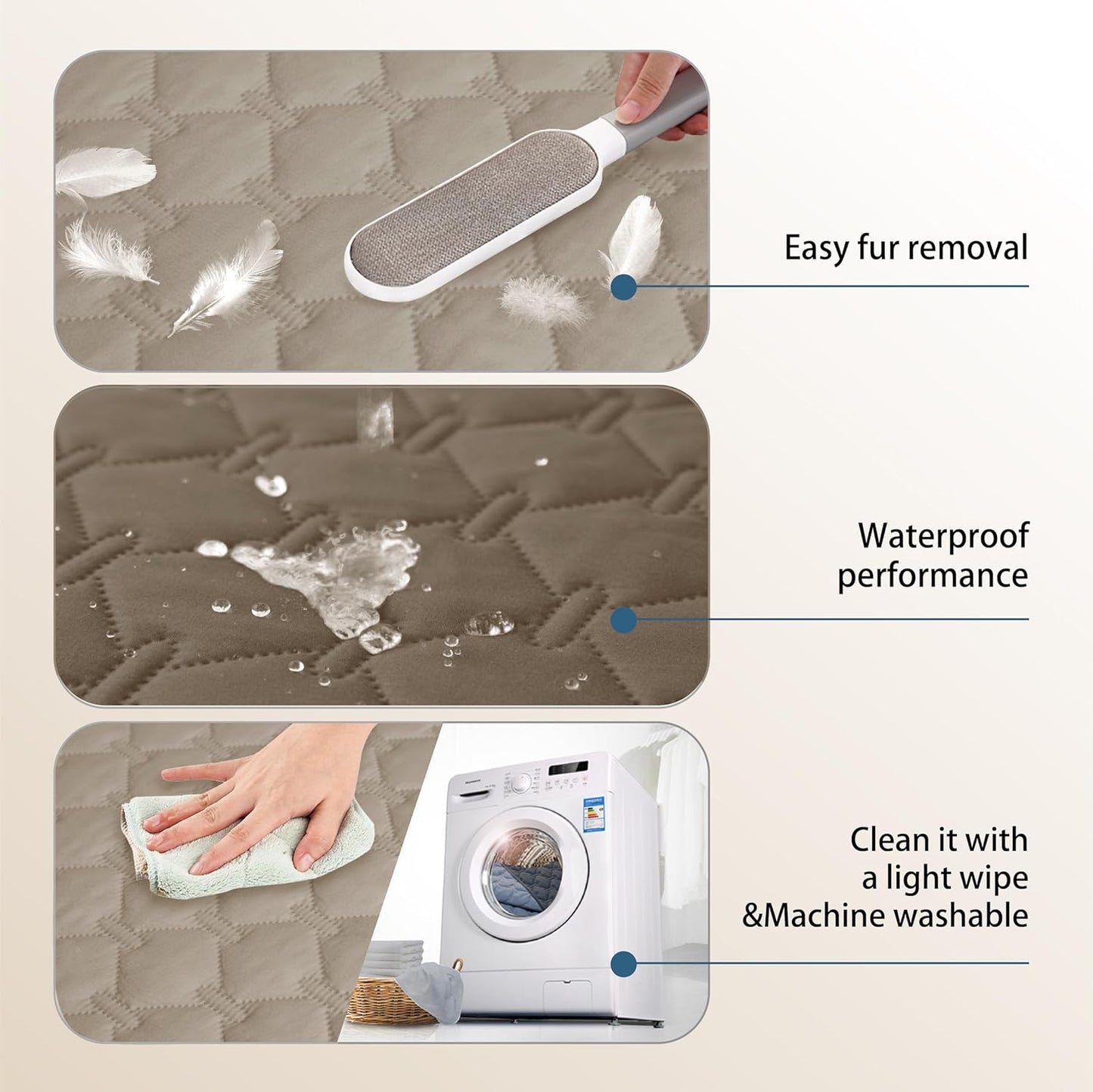 gogobunny 100% Double Sided Waterproof Dog Blanket Soft Pet Bed Cover Reversible Protect Furniture Couch Sofa Car for Puppy Cat Kids (Dark Walnut/Light Walnut, 82x120 Inch (Pack of 1))