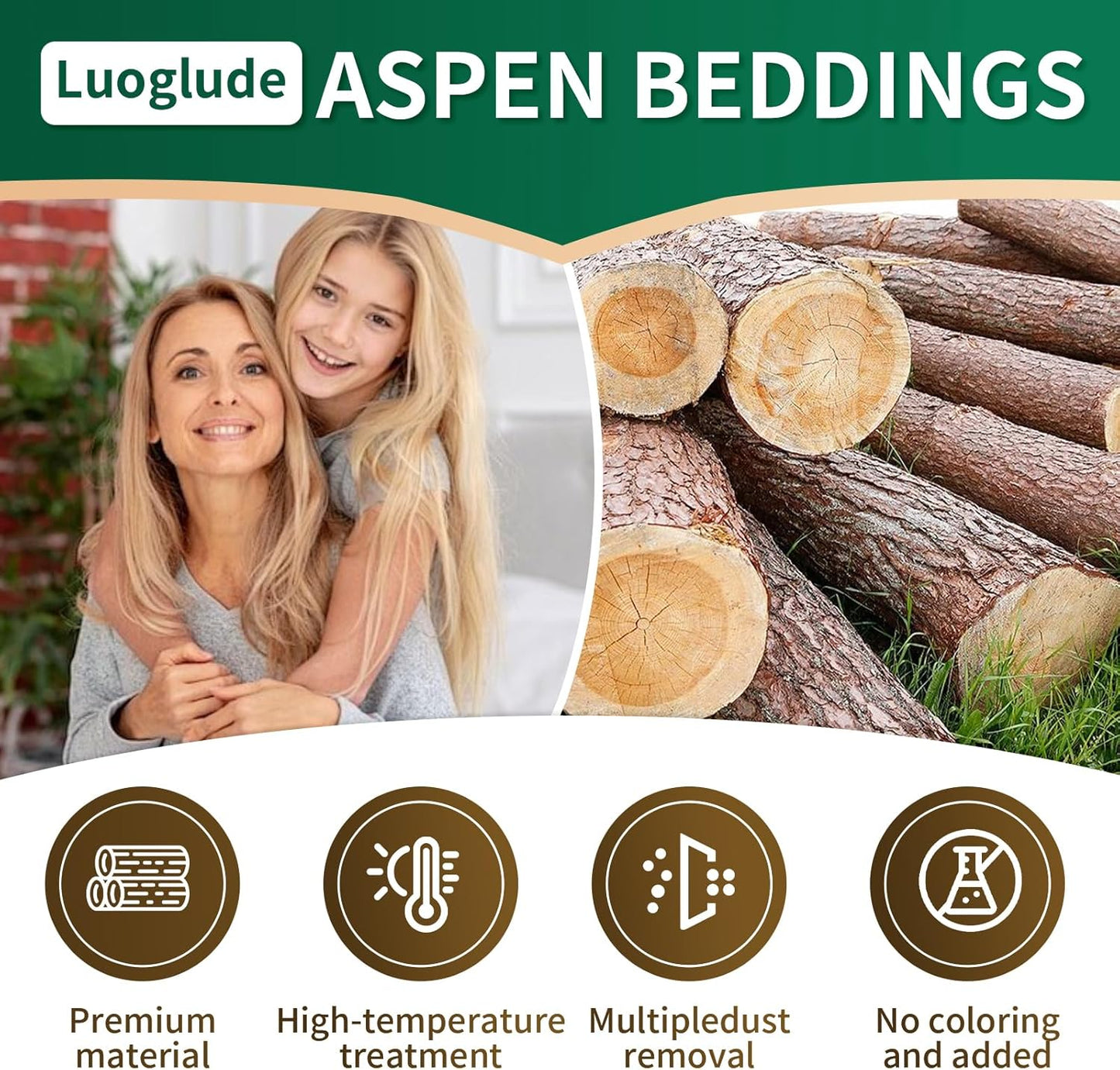 18oz Natural Aspen Wood Pet Bedding – Low Dust, Odor Control & Ultra Absorbent Shavings for Hamsters, Parrots, Guinea Pigs & Small Animals