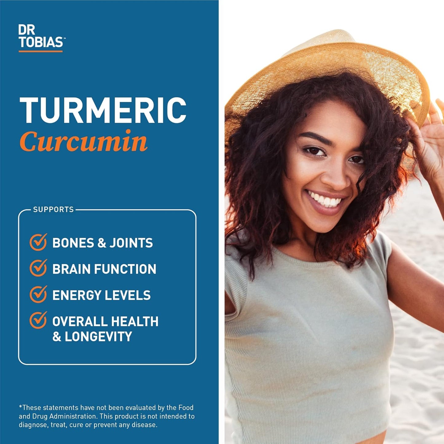Dr. Tobias Turmeric Curcumin 1500mg with BioPerine – Extra Strength Supplement with 95% Curcuminoids for Joint Support, Overall Vitality & Immune Health, 120 Vegan Capsules, Non-GMO