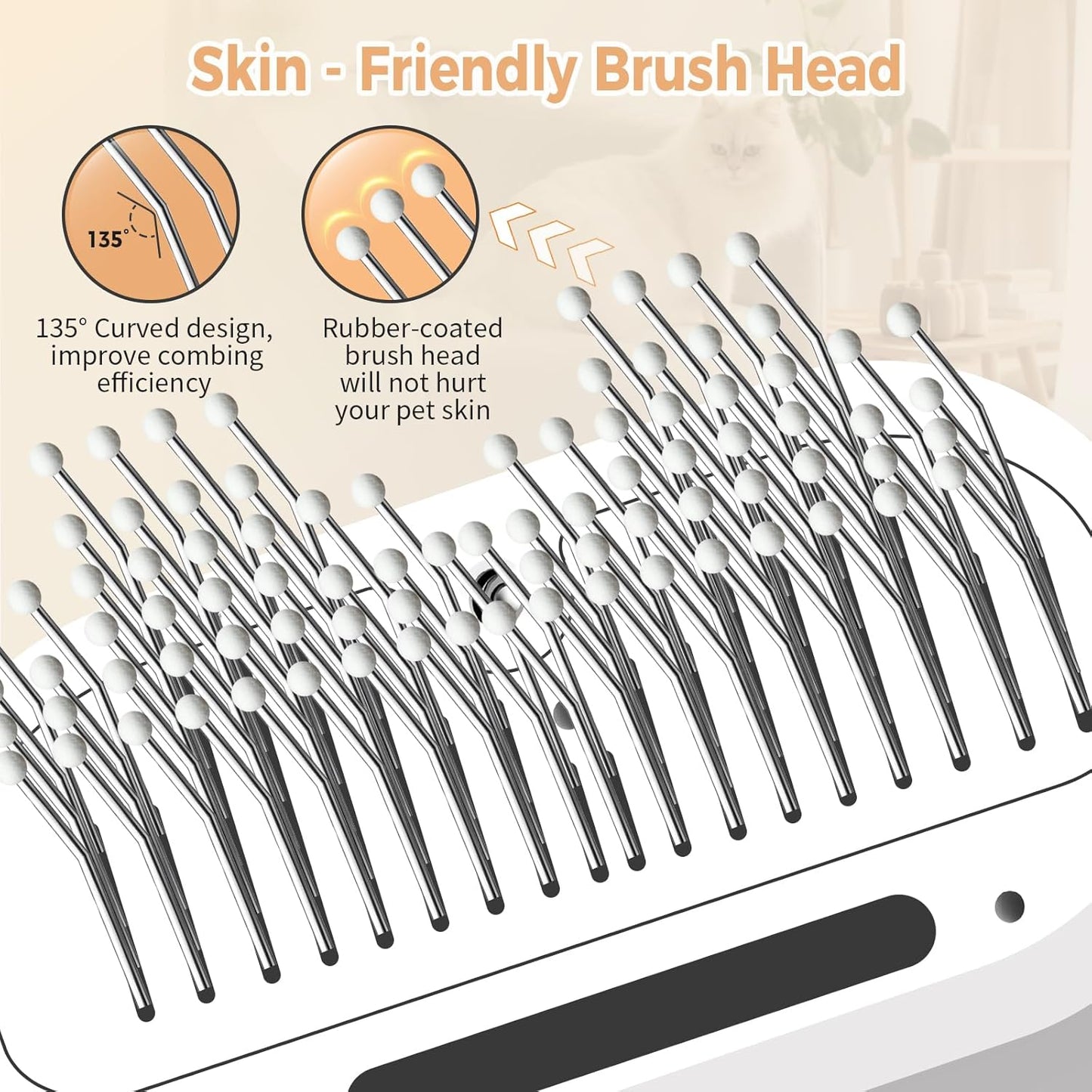 Cat Steam Brush with 600W High-Power Pet Dryer, Pet Spray Hair Removal Comb, 5 in 1 Cat & Dog Brush for Shedding, Includes Shampoo(Wired)